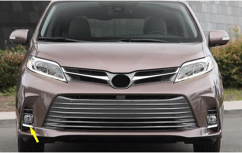ya 4 8.24 baidi Right Front Fog Light Bezel Trim Protective Cover Right Grip Fits 2018-2020 for Toyota for SIENNA 