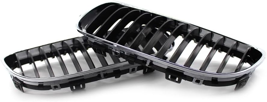 ya 4 8.14 Fit for BMW E90 E91 LCI 328i 335i Front Kidney Grille 2x Chrome Black 09-11