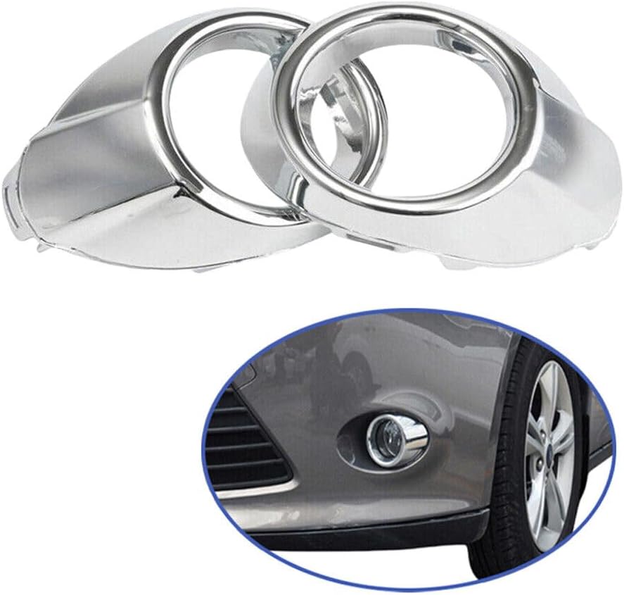 ya 4 8.10 Pair Front Bumper Fog Light Lamp Bezel Cover Trim LH+RH for Ford Focus 2012-2014