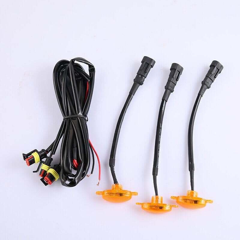 ya 7 8.24 baidi for GMC Yukon XL 2021 Car Front Grille LED Amber Light Raptor Style Cover 3Pcs