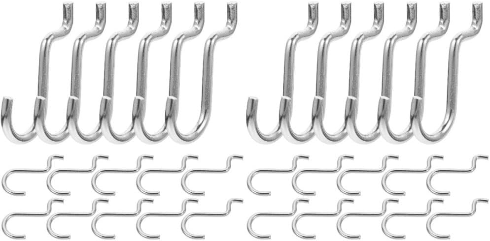 ya 26 10.21 baidi 2 PCS Iron Wire Hook Peg Board Hanging Metal J Hooks for Pegboard-2