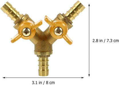 ya 6 8.24 baidi Three-way Globe Valve Water Pipe Shut off Garden Hose Shut-off Splitter