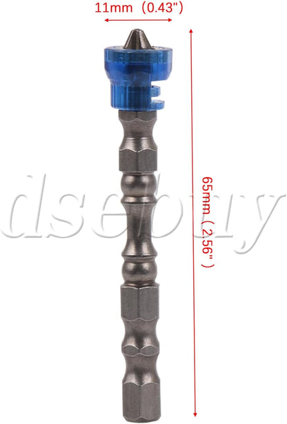 ya 26 10.21 baidi Magnetic Collar Design Chrome Steel Screwdriver Bit 1/4 Inch Hex Shank Blue