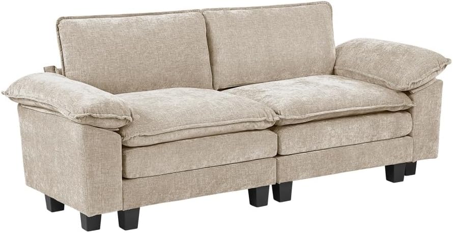 ya 28 10.13 baidi 1pc Loveseat,Chenille Modern Style Upholstery,For Living Room Taupe