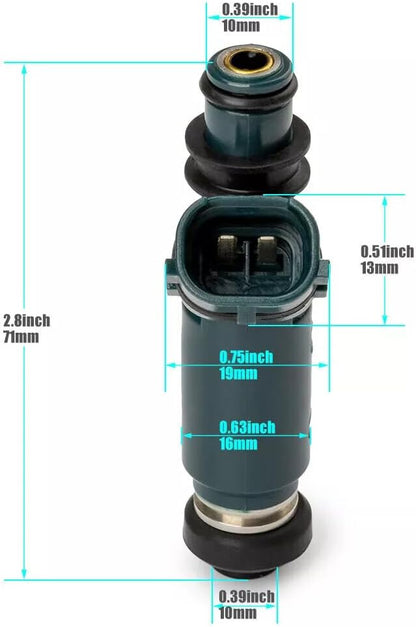 ya 10 9.16 zhengce 8-piece fuel injector set for 1998-05 for Lexus LX470 for Toyota for Land C