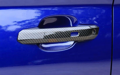 ya 5 8.10 for Audi Q5 18-2021 ABS Carbon Fiber Exterior Outside Door Handle Cover Trim 4X