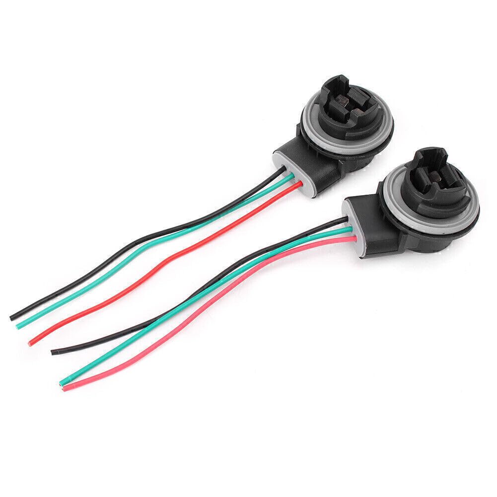 ya 4 8.8 3157 3057 3155 LED Bulb Brake Light Socket Wiring Harness Wire Adapter 