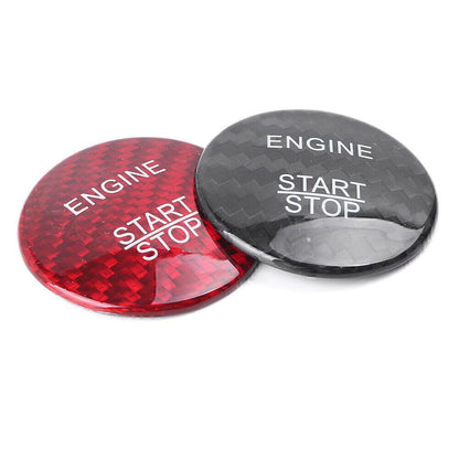 ya 4 8.8 Start Engine Button Switch Sticker Carbon Fiber Cover Cap Fit for Mercedes-Benz