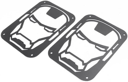 ya 4 8.24 baidi for Jeep for Wrangler JK 2007-2016 Iron for MAN Style 2x Rear Tail Light Guards Covers