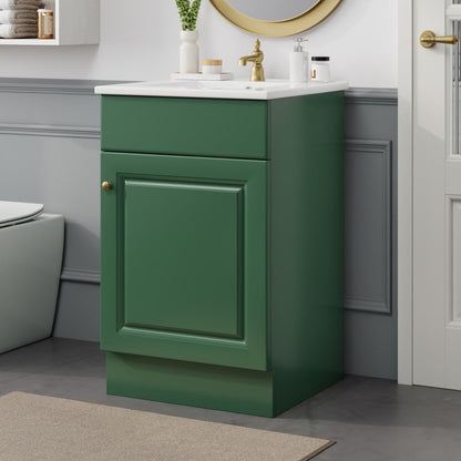 ya 28 10.13 baidi 20 Green Bathroom Vanity Sink - Cabinet ( Shelf + Adjustable Shelf)