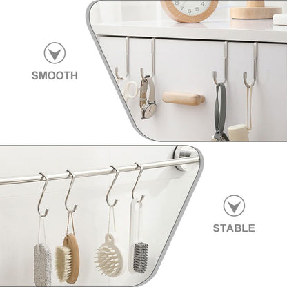ya 26 10.21 baidi 4 Pcs Hook up Narrow Over Door Hooks Cabinet Multi-Functional Behind The