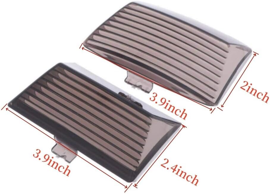 ya 23 10.7 baidi Front & Rear Fender Tip Light Smoke Lens Cover for Harley-Davidson Electra Glide