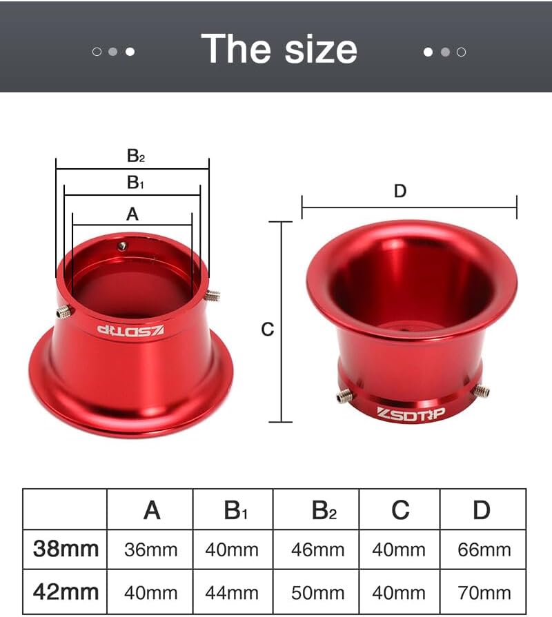 ya 5 8.24 baidi 44mm Caburetor Velocity Stack Air Filter Cup Fits PHBH 26/28/30mm PZ30 Carbs 