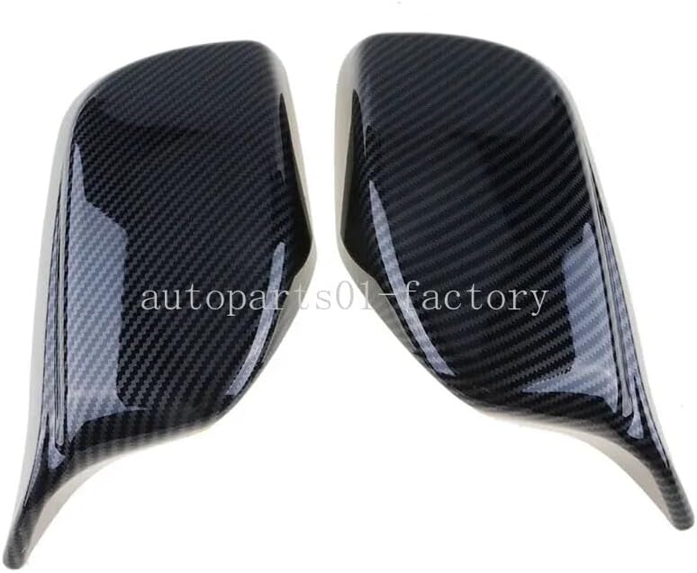 ya 11 9.14 baidiLeft&Right Carbon Fiber Side Rearview Mirror Cover Caps for BMW E60 E61 03-2008