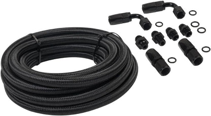 ya 10 9.16 baidi Automatic Transmission Cooler Line Kit 6AN Hose Line Kit Fit For 4L60E 4L65E Blk