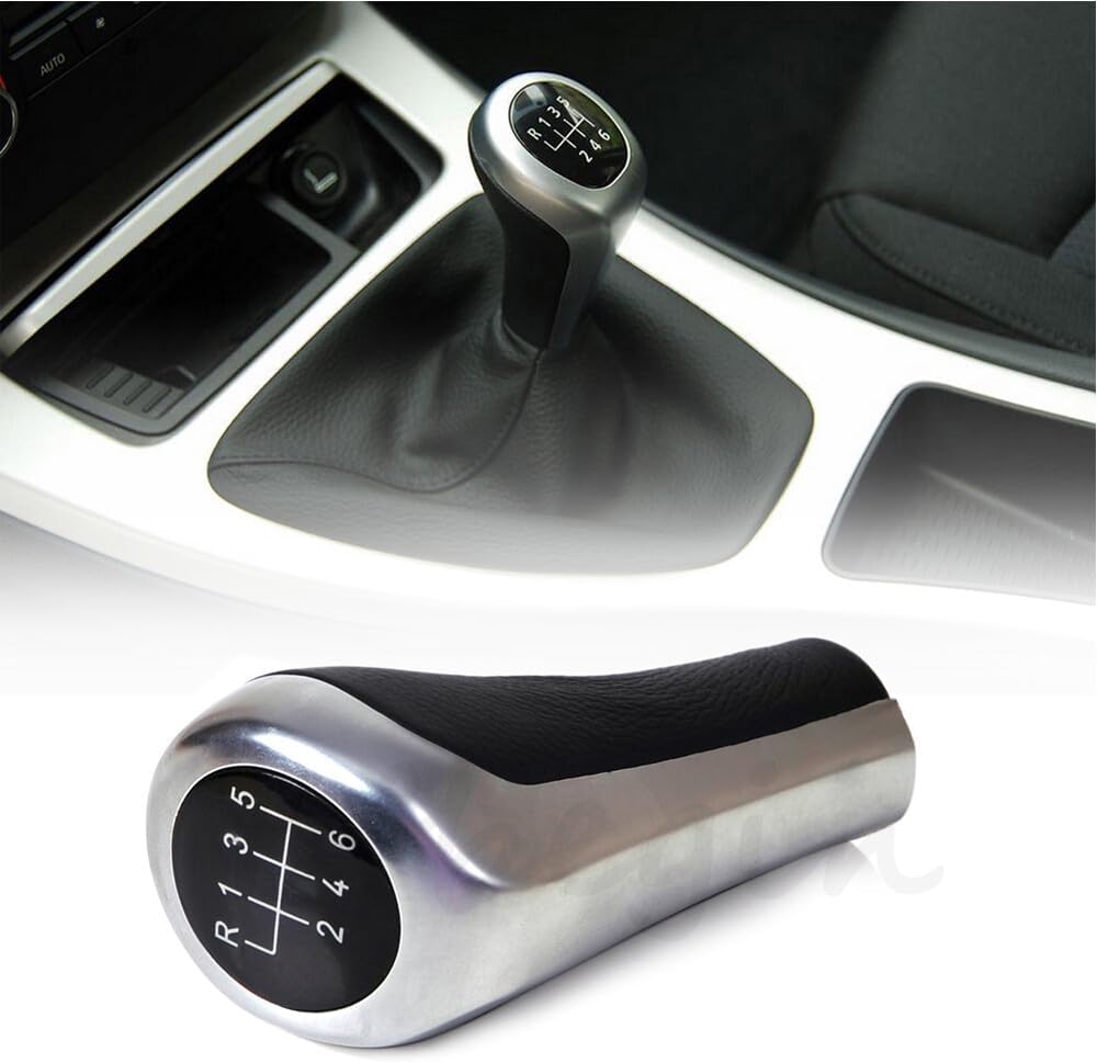 ya 4 8.24 baidi Shift Button Shift Lever Real Leather Lever 6 Gear Button for BMW 1 Series 3 5 Series 6 X3