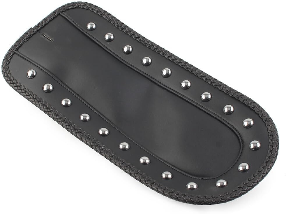 ya 4 8.10 Black PU Leather Rear Fender Bib Studs Solo for SEAT Fit for Kawasaki Vulcan 1500