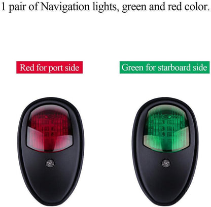 ya 4 8.14 12V LED Navigation Sailing Light Waterproof Marine Boat Yacht Plastic Red+Green
