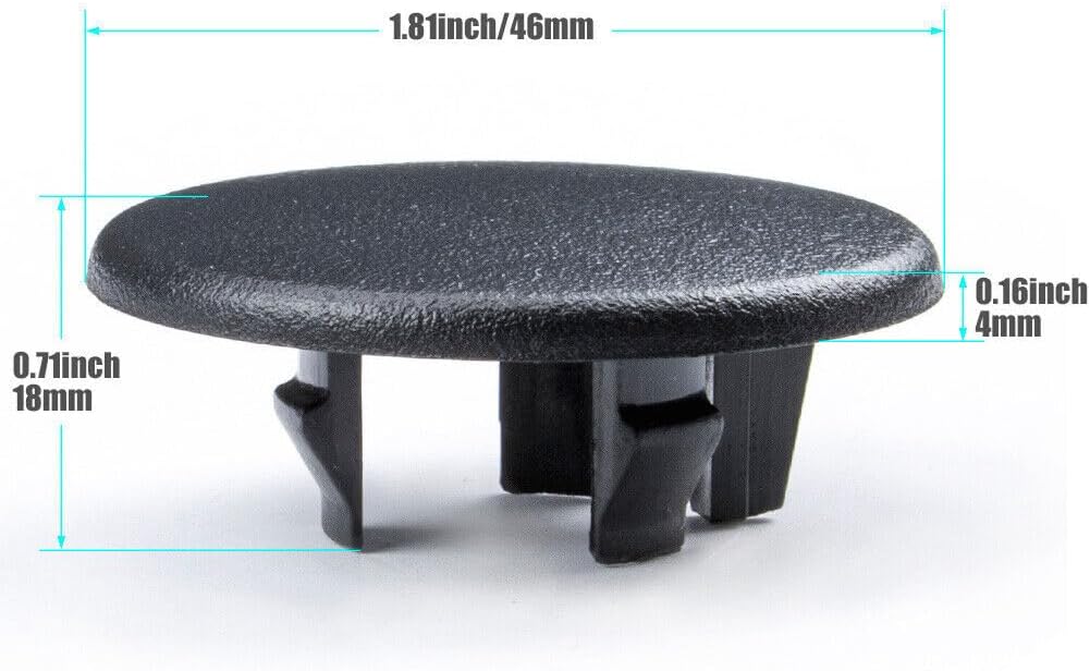 ya 4 8.8.2 2x Black Rear for SEAT Armrest Bolt Cover Cap for Chevy Suburban for GMC Yukon 2007-2018