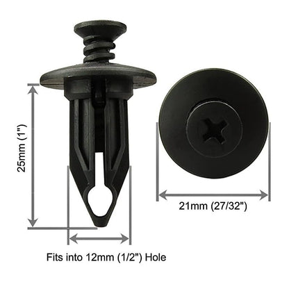 ya 5 8.10 50pcs 12mm Hole Push-Type Clip for Jeep for Wrangler Front Bumper Cover Retainer