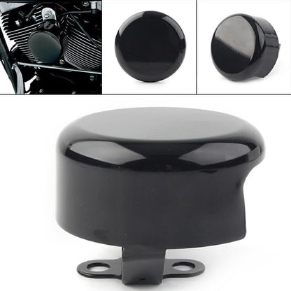 ya 9 10.24 Black Motorcycle Smooth Horn Cover for Harley Softail FLHX FLT FLHT Dyna Ba