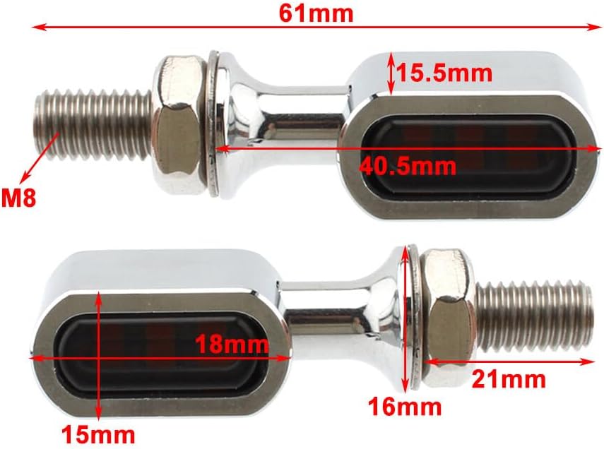 ya 10 9.16 zhengce Rear for Mini LED Turn Signal Light Run Indicator Lamp Smoke Lens For Harle