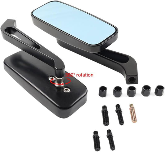 ya 14 9.20 zhengce Motorcycle Rectangle Rearview Side Mirrors fit for Honda Rebel 250 CMX250 3-1