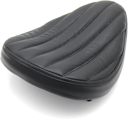 ya 4 8.8.2 Black Tuk & Roll PU Leather Contoured Solo for Seat for Harley Chopper Bobber Custom