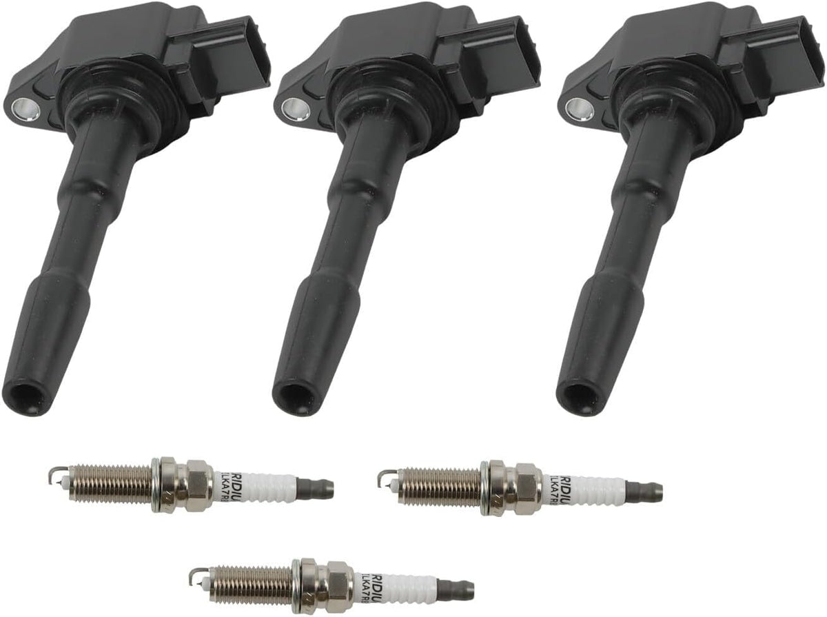 ya 9 10.24 3 Ignition Coils+ 3 Iridium Spark Plugs for Smart Fortwo 2016-2017 UF808+91121