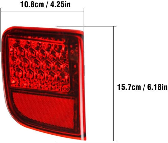 ya 13 9.15 baidi for Toyota Land Cruiser 08-15 LED Rear Bumper Reflector Brake Driver Fog Li