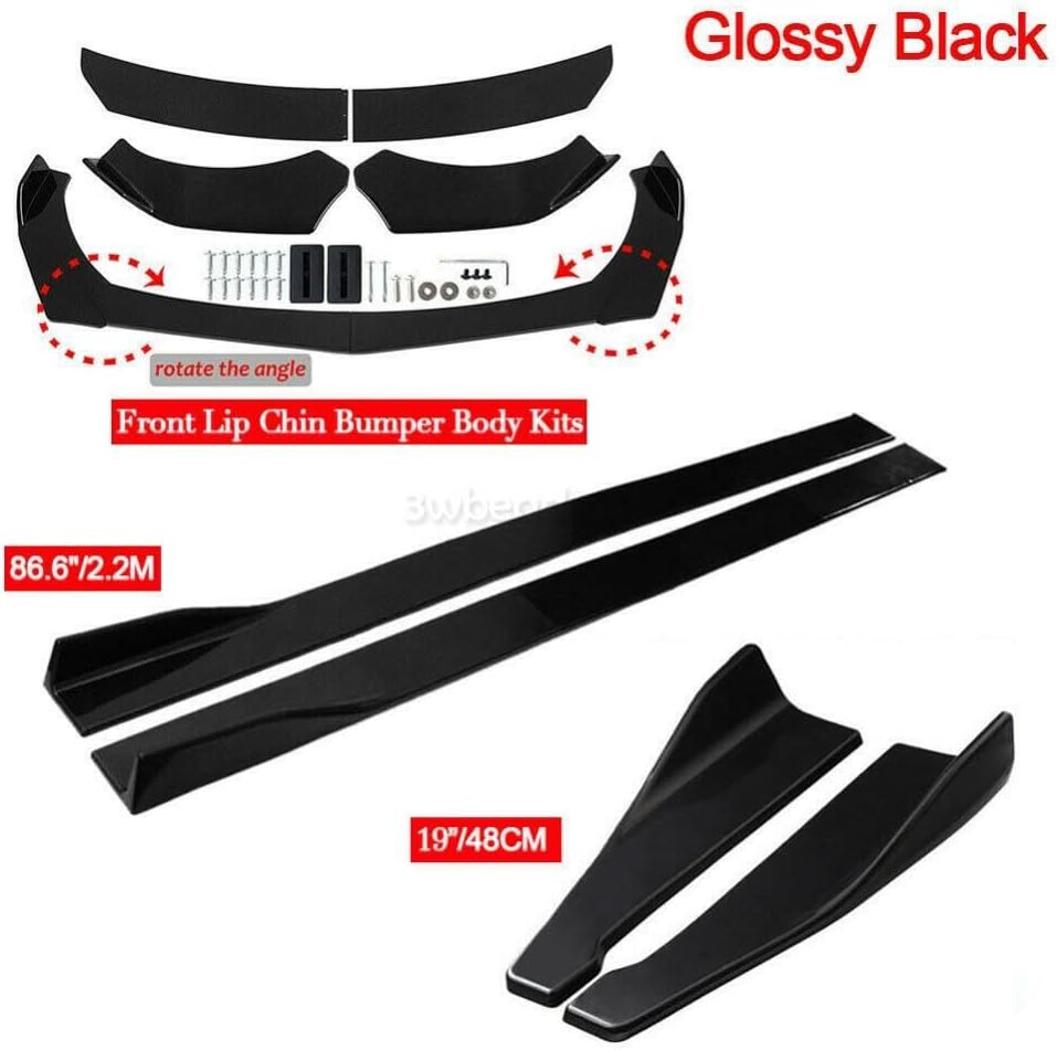 ya 2 8.15 Front Rear Bumper Lip Spoiler Splitter +Side Skirts for Kia K5 GT Optima Forte