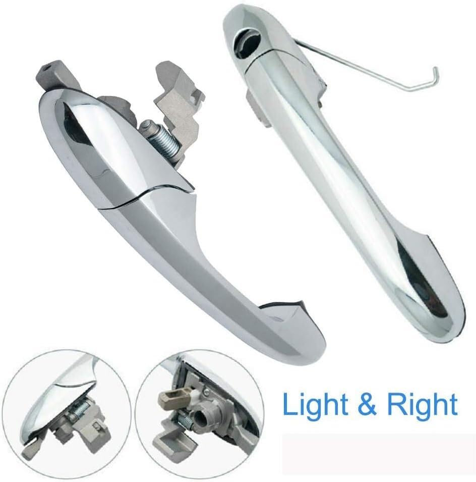ya 2 8.15 for Fiat 500 & Abarth Passenger NS Left Outer Door Handle Chrome 735592026