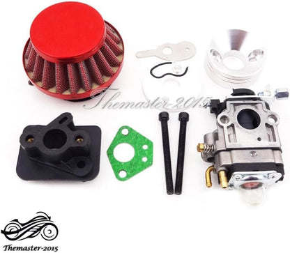 ya 6 8.24 baidi 15mm Carburetor Air Filter Alloy Stack Kit 33cc 43cc 49cc Gas Scooter Goped EVO