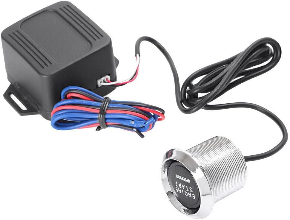 ya 4 8.24 baidi 1 Set Engine Start Push Button Ignition Starter Touch Kit Blue Universal