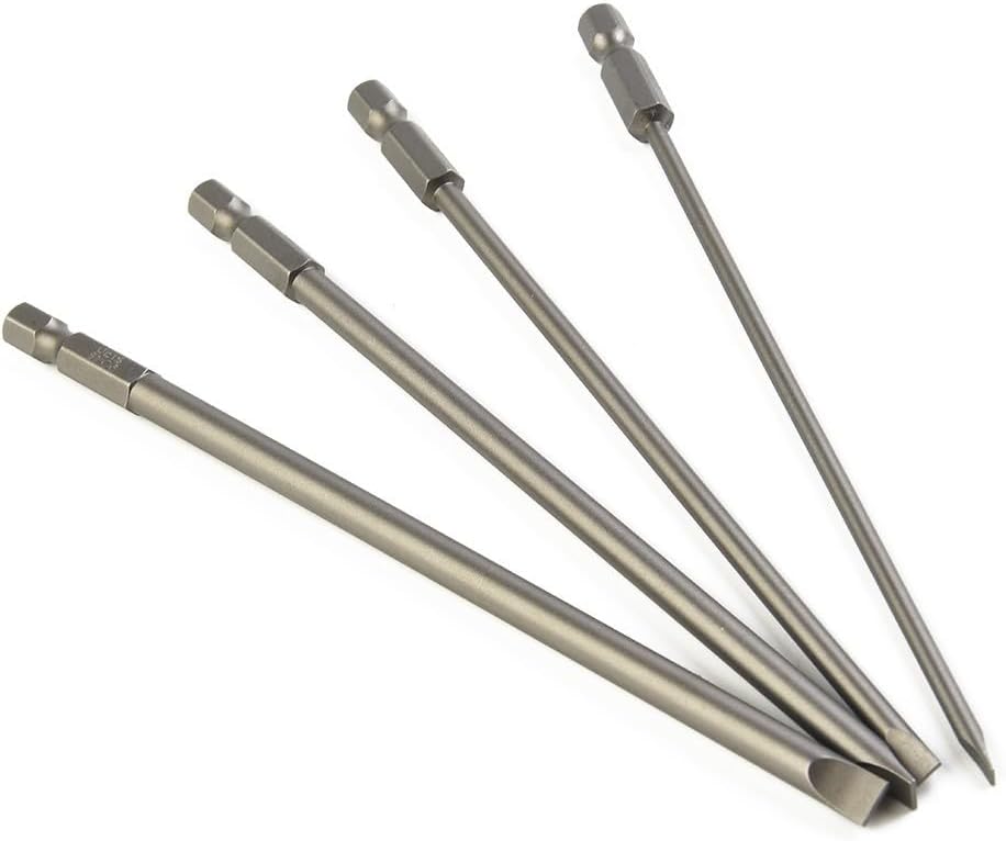 ya 26 10.21 baidi Hex Shank Screwdriver Bit 150mm Long 6.25mm / 1/4 Inch Electric Flat Head