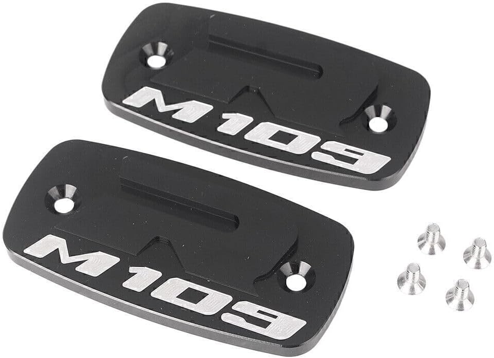 ya 6 8.24 baidi 2x Brake Reservoir Caps Cover Fit for Suzuki Boulevard M109R 2007-2016 Black