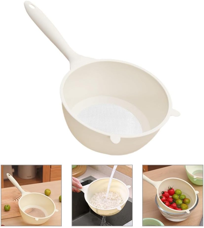 ya 14 9.20 baidi Kitchen Filter Lar Strainers Plastic Mesh Colander Net Rice Washer Bowl-1