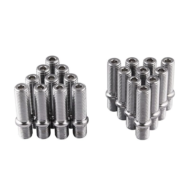 ya 10 9.16 baidi 20pcs M14x1.25 to M12x1.5 50mm Extended Wheel Stud Bolt Conversion Screw Adapter