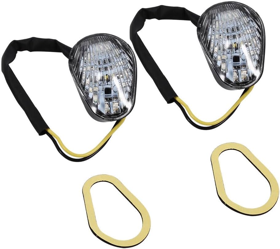 ya 4 8.14 1 Pair Amber LED Turn Signal Light Indicator Lamp Flush Mount For YZF