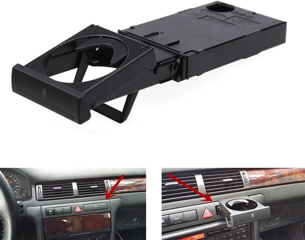 ya 6 8.14 Stretch Folding Stretch Cup Holder Stand Black for Audi for A6 C5 98-05 for A4 1998-2002