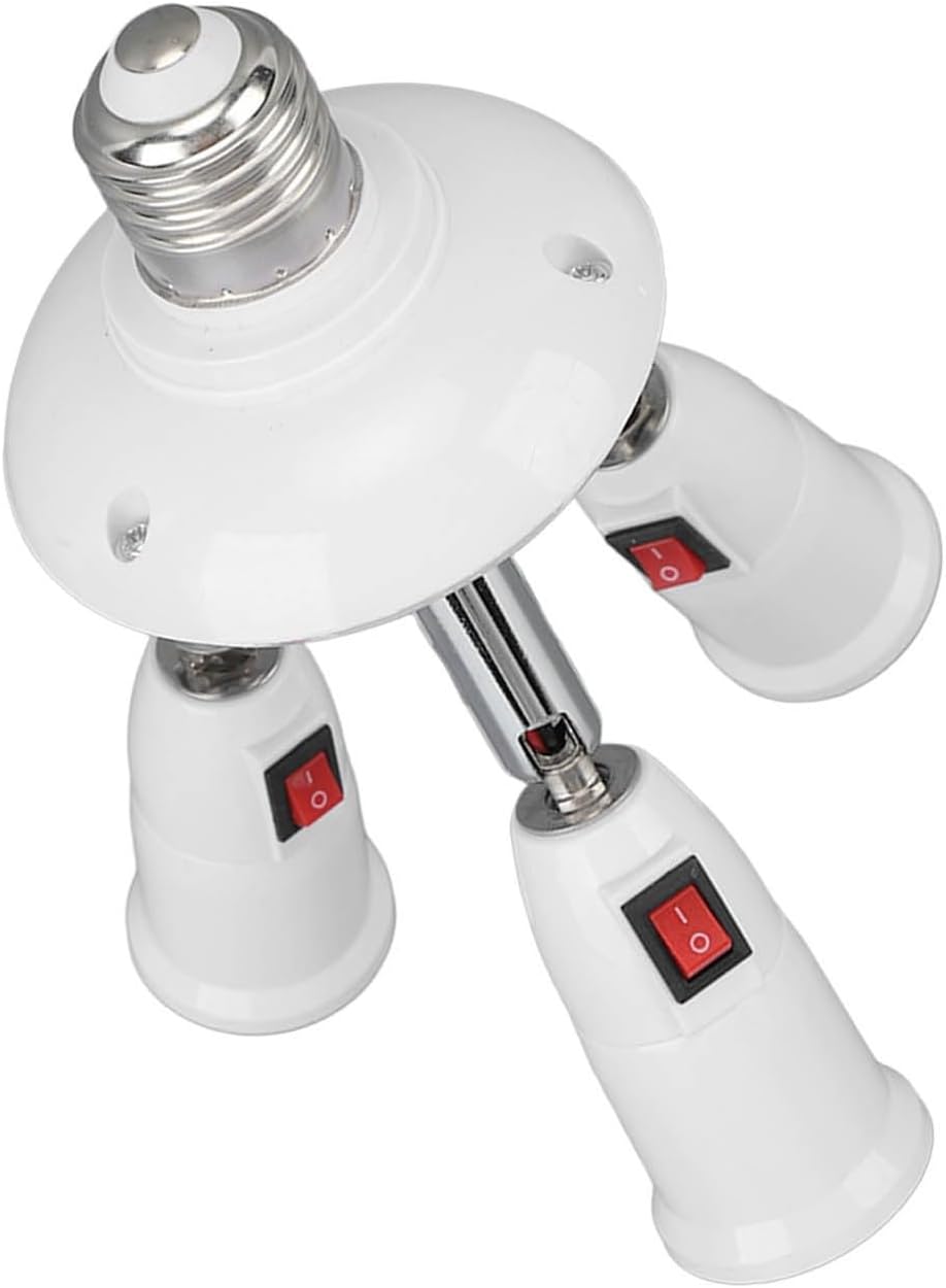 ya 26 10.21 baidi E27 E26 Lamp Adapter 3 in 1 Light Socket Extender Adjustable 85?265V with