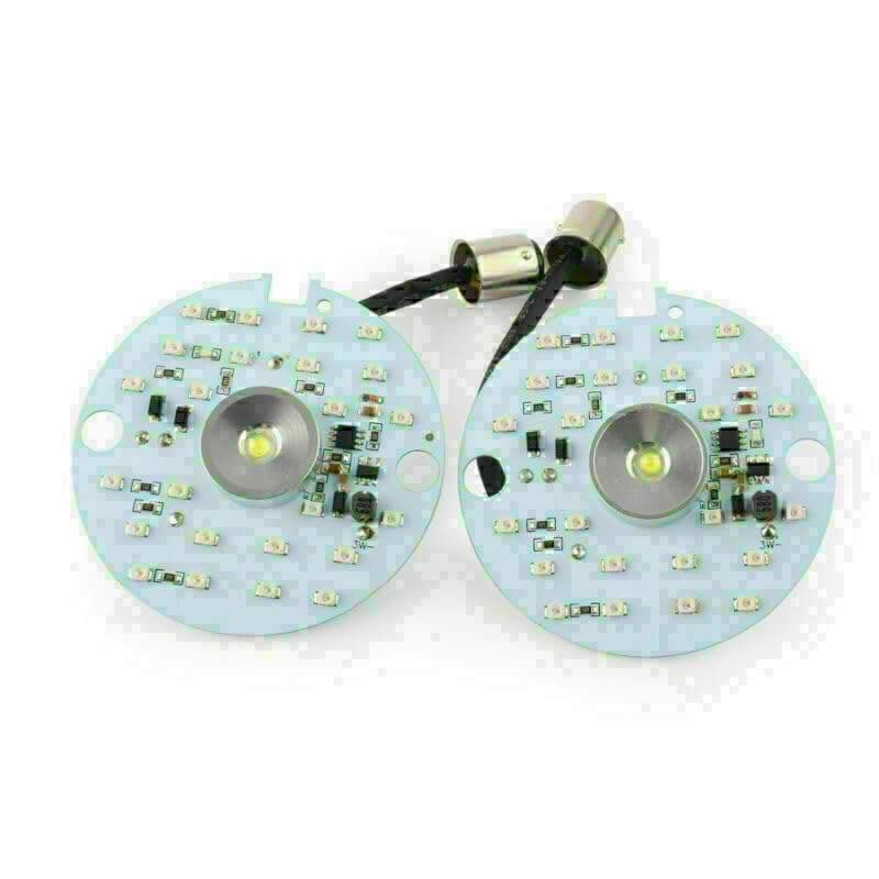 ya 6 8.14 Fit Harley Touring Yellow 1157 LED Turn Signal Light Daytime Running Lamp Bulb
