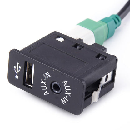 ya 6 8.14 Car USB AUX Switch Socket Cable Adapter for Mini Cooper R50 R52 R53 2001-2006 @