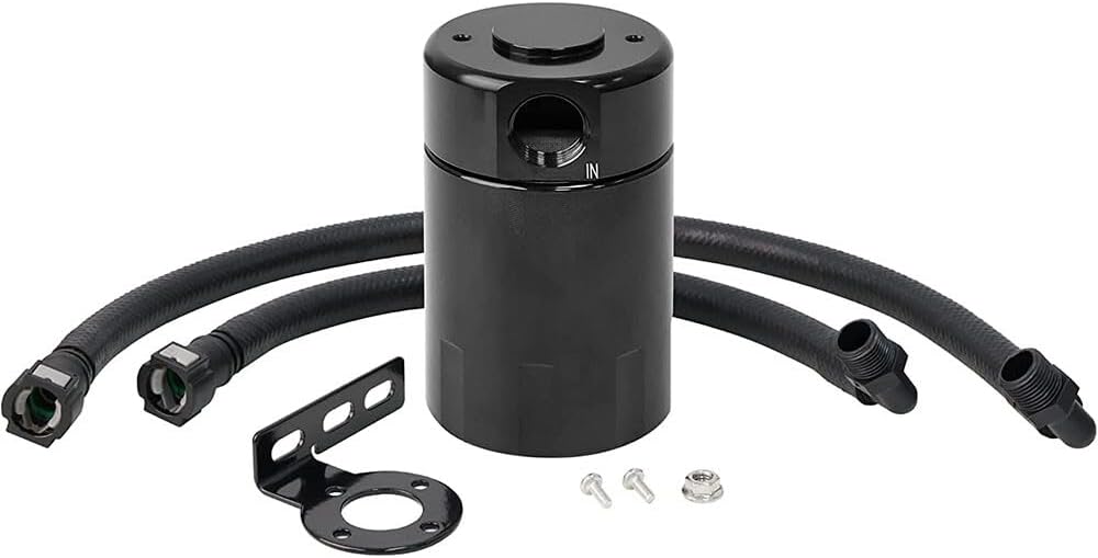 ya 4 8.14 For 19-22 for Chevy for Silverado for GMC for Sierra 5.3L Oil Catch Can Tank Oil Separator Black