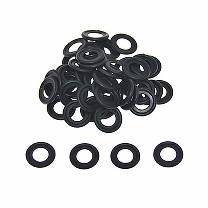 ya 5 8.10 50Pcs Oil Drain Plug Gasket Seal Rubber Black 3536966 for Saturn Chevy GM