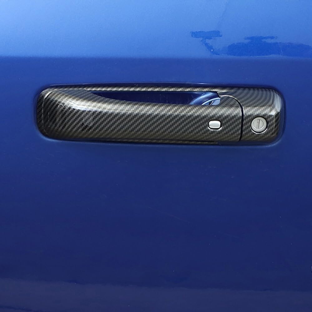 ya 10 9.16 baidi Carbon Fiber Door Handle Cover with for Smart Keyhole for Dodge for Ram 1500 2009-2018