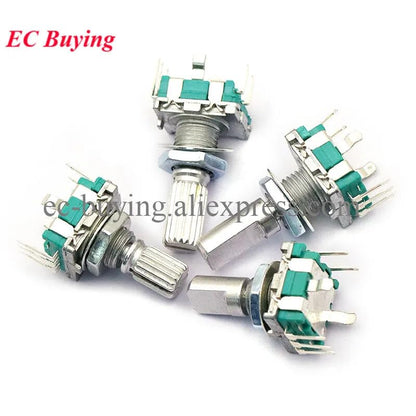 ya 16 10.20 baidi 2-Pack EC11 Rotary Encoder Half/Plum Shaft 15/20mm Code Switch 5-pin