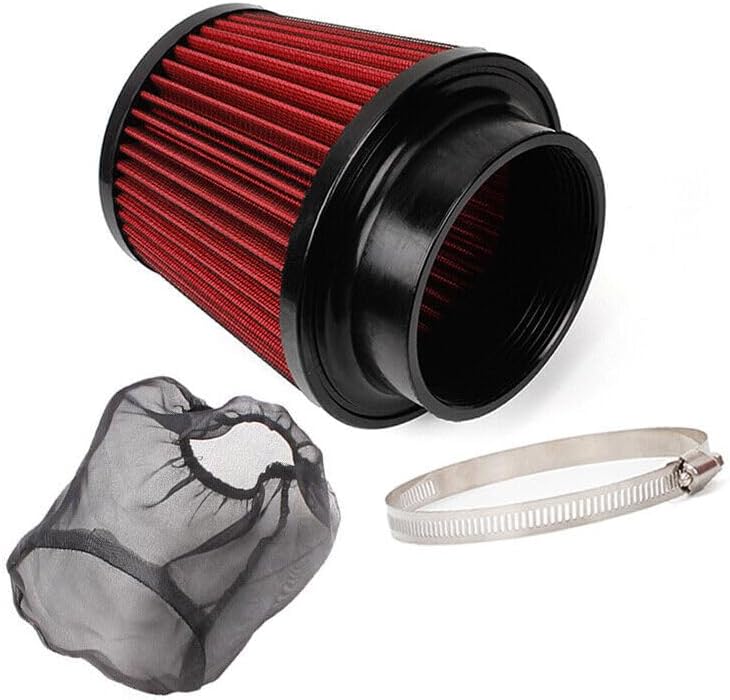 ya 10 9.16 zhengce 4 Universal Round Cone Air Filter with Clamp and Filter Screen
