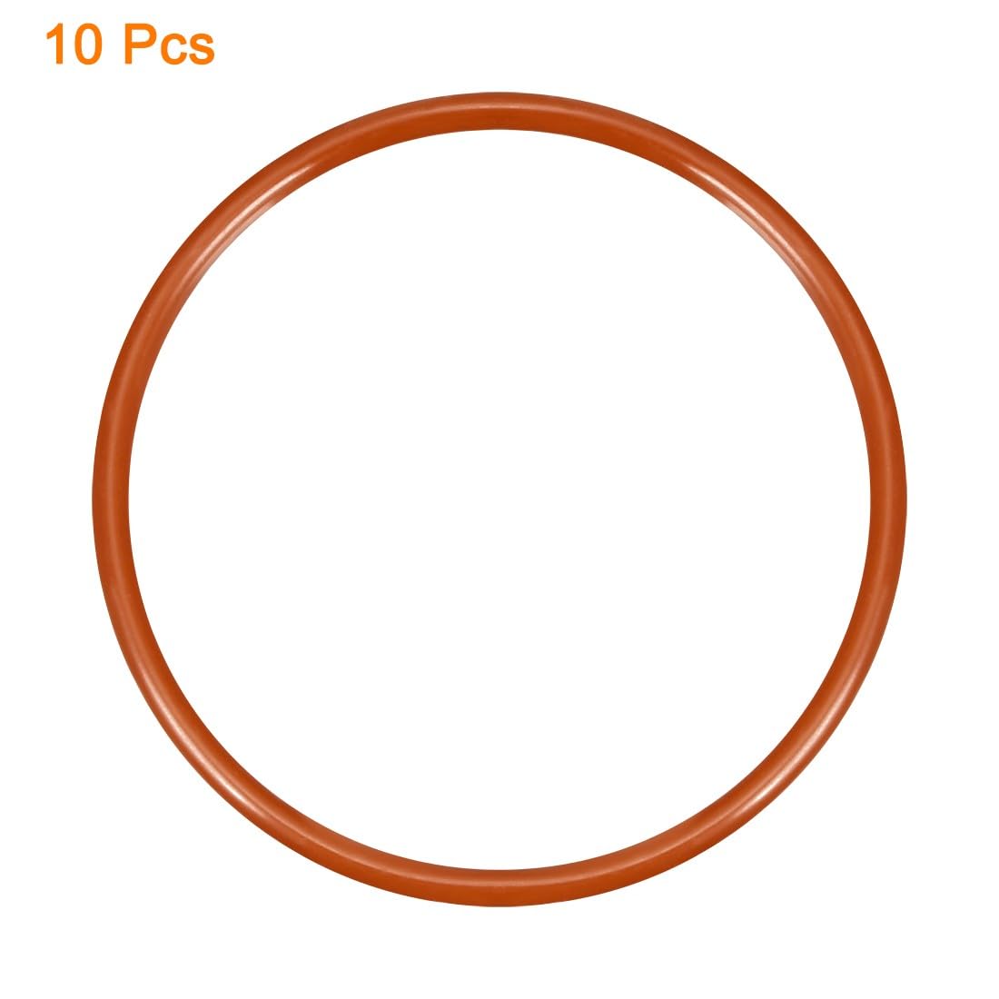 ya 13 9.15 baidi Silicone O-Ring 47mmx42.2mmx2.4mm VMQ Seal Rings Sealing Gasket Red 10PCS