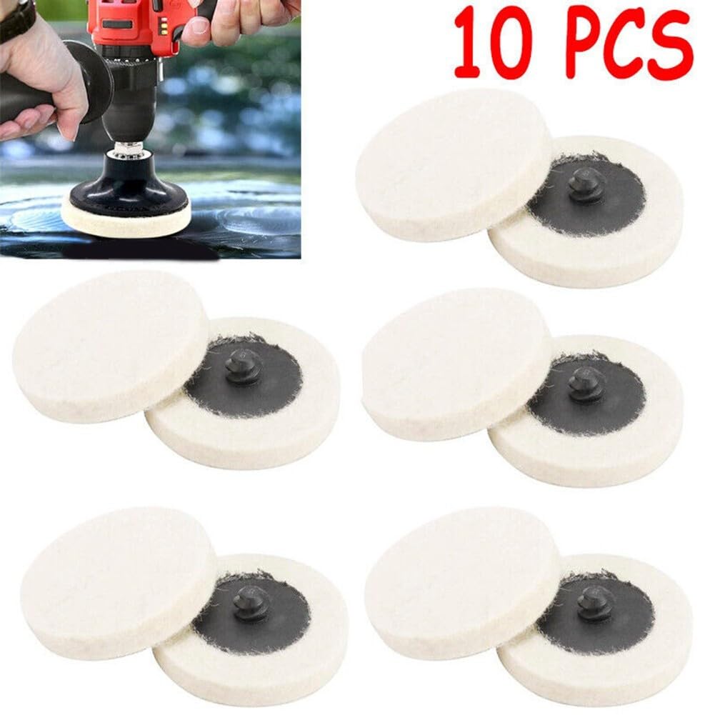 ya 13 9.15 baidi 10PCS 2 Inch Wool Buffing Polishing Pad Die Grinder Drill Roll Lock Sanding Disc